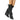 Women's Black Fold Knee High Pointed Toe Wedge Heel Long Boots