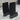 Genuine Leather Velvet Mid Calf Gothic Western Waterproof Boots for Women