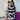 Women's Real Rex Rabbit Fur Striped Pattern Rivet Decor Winter Jacket