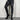 Women's Black Studded Leather Over the Knee Thin High Heel Boots