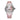 Women's Steel Genuine Leather Strap Diamonds Automatic Analog Waterproof Watch
