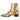 Western Gold Metallic Leather Zipper Ankle Chelsea Boots for Men