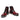 Men's Autumn Winter Mid-Calf Leather Wine Red Lace Up Round Toe Boots