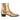 Western Gold Metallic Leather Zipper Ankle Chelsea Boots for Men