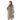 Women's Warm Luxury Knitted Real Fur Long Stripe Coat with Fox Fur Collar