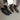 Women's Autumn Sheep Suede Buckle Strap Square Toe Slip-On Stiletto Skinny Boots