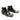 Men's Luxury Handmade Party Black Genuine Leather Buckle Ankle Boots