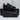 Casual Fashion All Black Glossy Crocodile Skin Lace Up Men's Sneakers
