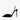 Women's Black Crystal Mesh Peep Toe Shallow Pointed Thin High Heeled Stilettos Pumps