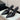 Women's 9cm High Heels Pointed Toe Slingback Black Leather Runway Pumps