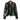 Women's Casual Contrast Color Lightly Painted Sheepskin Moto Biker Jacket