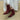 Women's Retro Velvet Red Side Zipper Chunky Heel Pointed Knight Boots