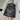 Women's Sheepskin High Waist Rhombic Plaid Metal Circle Decor Slim A-Line Short Skirt