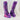 Women's Purple Round Toe Wedge Platform Belt Buckle Motorcycle Stage Party Boots