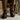 Men's British Style High Top Wing Tip Spliced Lace Up Thick Platform Business Work Ankle Boots