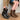 Autumn Cowhide Embroidery Belt Buckle Pull-on Middle Heel Western Boots