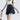 Women's Summer Korean High Waist Two Button Loose Wide Leg Denim Shorts