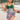 Sexy Printed Patchwork Push Up One Piece Dress Swimwear for Women