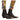Women's Retro Cowhide Square Toe Rivet Detail Chunky Heel Chelsea Boots