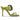 Satin Green Belt Buckle Round Toe Cross Straps Thin High Heel Stilleto Slippers
