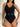 Women's Cross Backless Push Up Belted One-Piece Brazilian Beach Swimsuit
