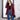 Women's Genuine Leather Two Buttons Long Loose Waxed Goatskin Blazer Jacket