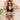 Solid Black Tied Halter Push Up Backless Bra Printed High Waist Thong Swimwear Set