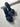 Women's Denim Blue Flower Round Toe Strappy Thin High Heels Stiletto Slippers