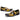 Men's Yellow Snake Pattern Square Toe Slip On Genuine Leather Loafers Shoes