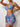 Women's Floral Tied Halter Push Up Bra Thong  Mesh Skirt 3 Piece Bikini Swimwear Set