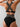 Women's Black Underwire Push Up Strapped High Waist Hollow Swimwear 2pcs Set