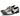 Men's Silver Snake Pattern Square Toe Slip On Genuine Leather Dress Shoes