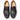 Men's Crocodile Skin All Black Glossy Business Casual Loafers Shoes