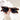 Unisex Vintage Punk Street Style Tortoise Shell Round UV400 Sunglasses