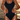 Women's Black White Hollow Tied Halter Backless Push Up Monokini Swimwear