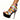 Women's Colorful Satin Patchwork Peep Toe Back Zipper Platform High Heels Sandals