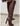 Women's Matte Leather Chunky Block Heel Pointed Toe Knee High Boots