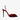 Women's Wine Red Crystal Mesh Peep Toe Shallow Pointed Thin High Heeled Stilettos Pumps