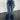 Casual Dark Wash Skinny Fit with Rhinestone Embroidery Pocket Flare Jeans for Women