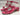 Dark Pink Chunky Square Heels Rhinestone Ankle Buckle Strap Sandals for Women