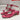 Dark Pink Chunky Square Heels Rhinestone Ankle Buckle Strap Sandals for Women