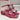 Dark Pink Chunky Square Heels Rhinestone Ankle Buckle Strap Sandals for Women