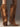 Women's Retro Patchwork Suede Pointed Toe Fringes Side Zipper Knee-high Boots