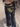 American Retro Low Waist Embroidered Angel Wings Straight Leg Jeans