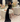 Women's 3D Flowers Fish Tail Black Long Sleeve Evening Prom Dress