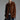 Retro Brown Natural Sheepskin Mid-Length Women's Jacket with Belt