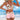 Women's Vintage Floral Cross Push Up Bra Drawstring Side High Waist Swimsuit