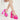 Women's Summer Silk Peep Toe Buckle Back Straps Platform Square Heel Pumps