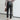 Women's Leather Casual High Waist Front Slit Straight Pantalon Ankle-Length Pants