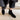 Women's Cow Suede Elastic Band Square Toe Pull-on Short Boots